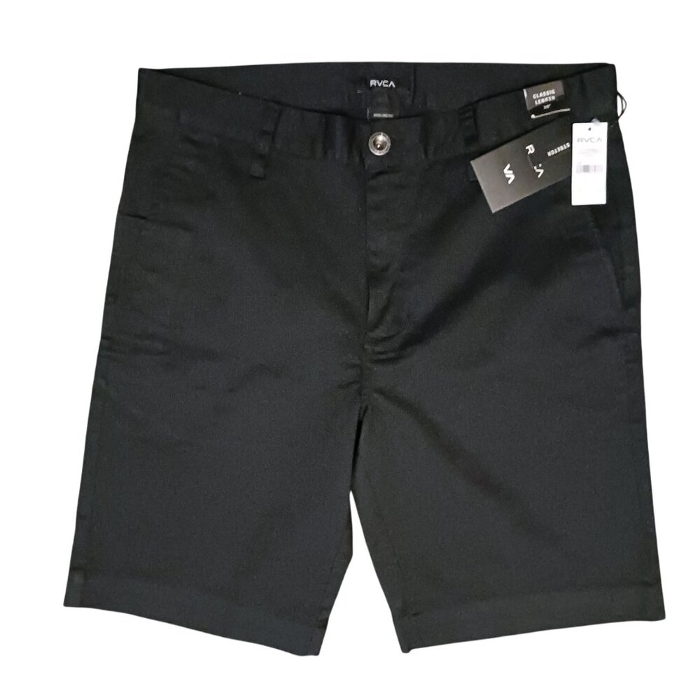RVCA Black Flat Front Men's Shorts